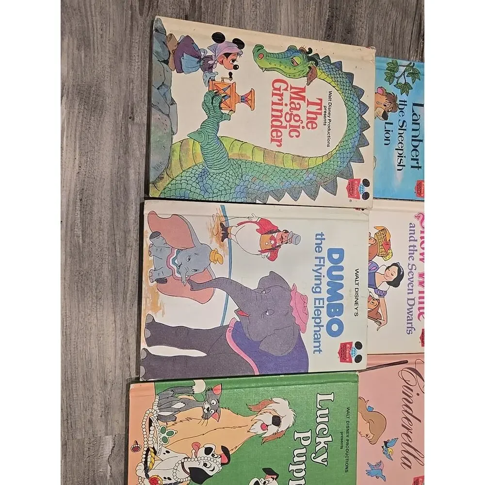 Walt Disney 1980s Bantam Books Collection Of 13 Hardcover Bambi Snow White + B5